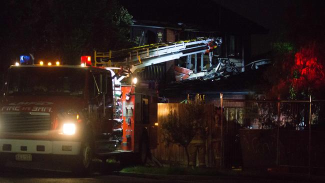 Women has died in a house fire in Clive Street, West Footscray. Picture: Sarah Matray