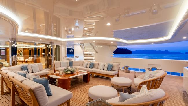 Inside the SuperYacht The Lady E. Picture: Supplied.