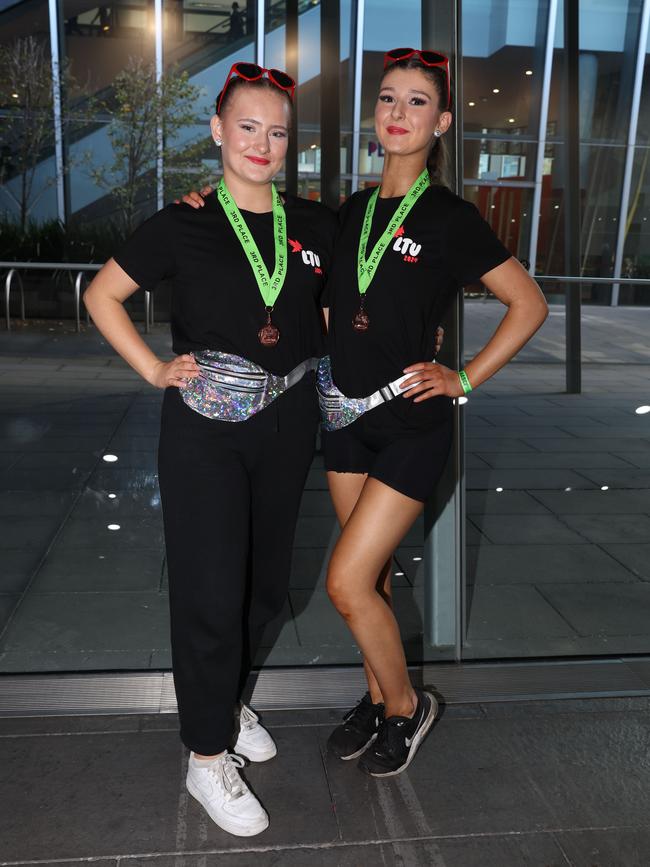 MELBOURNE, AUSTRALIA - JUNE 30 2024Alexandra and Kaitie attend the All Star Cheerleading Federation Winterfest competition held at the Melbourne Convention and Exhibition Centre.Picture: Brendan Beckett