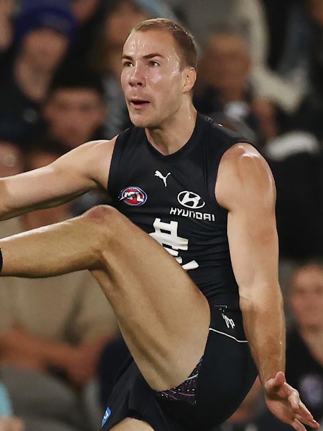 Harry McKay’s form this season should worry the Blues. Pic: Michael Klein