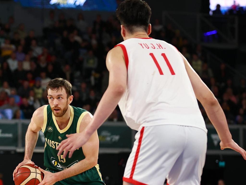 Back in Australia for the Boomers’ series against China, Nick Kay is enjoying his time back home. Picture: Graham Denholm/Getty Images