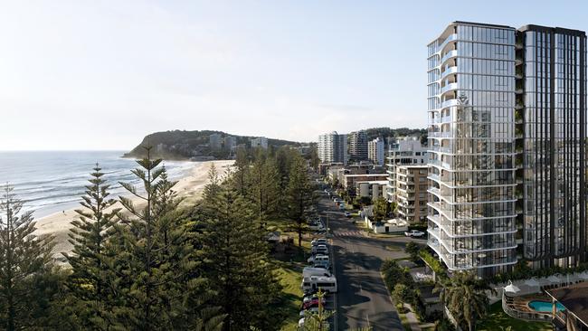 Artist impression of Allure's 88 Burleigh development