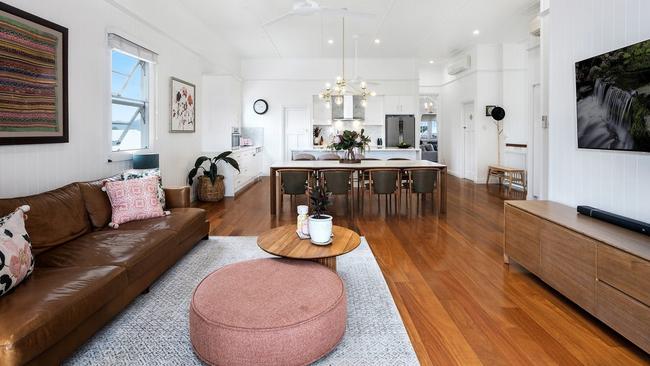 There are extensive living areas on both levels of the property with open plan living. Picture: Contributed