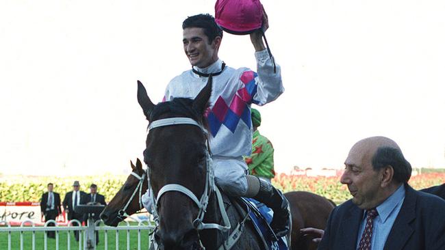 Corey Brown’s first Group 1 win on Landsighting in the George Ryder Stakes in 2001. Picture: Wally Zytnik