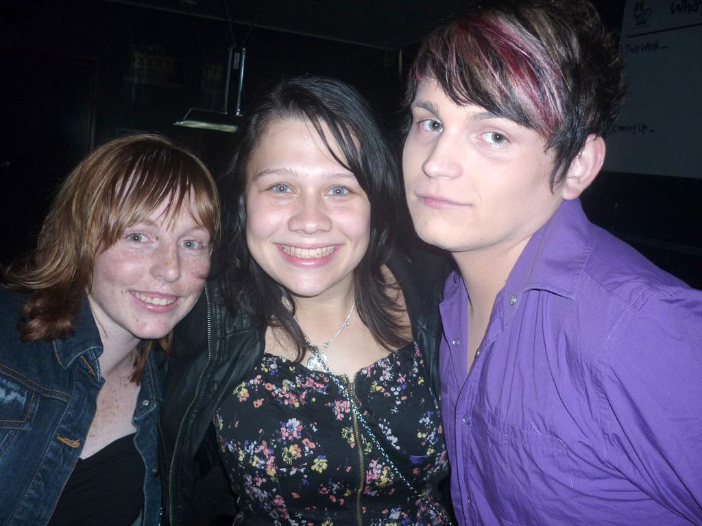 Teagan Cooke, Maddie Beir, Anthony Mundey at the USQ Club.