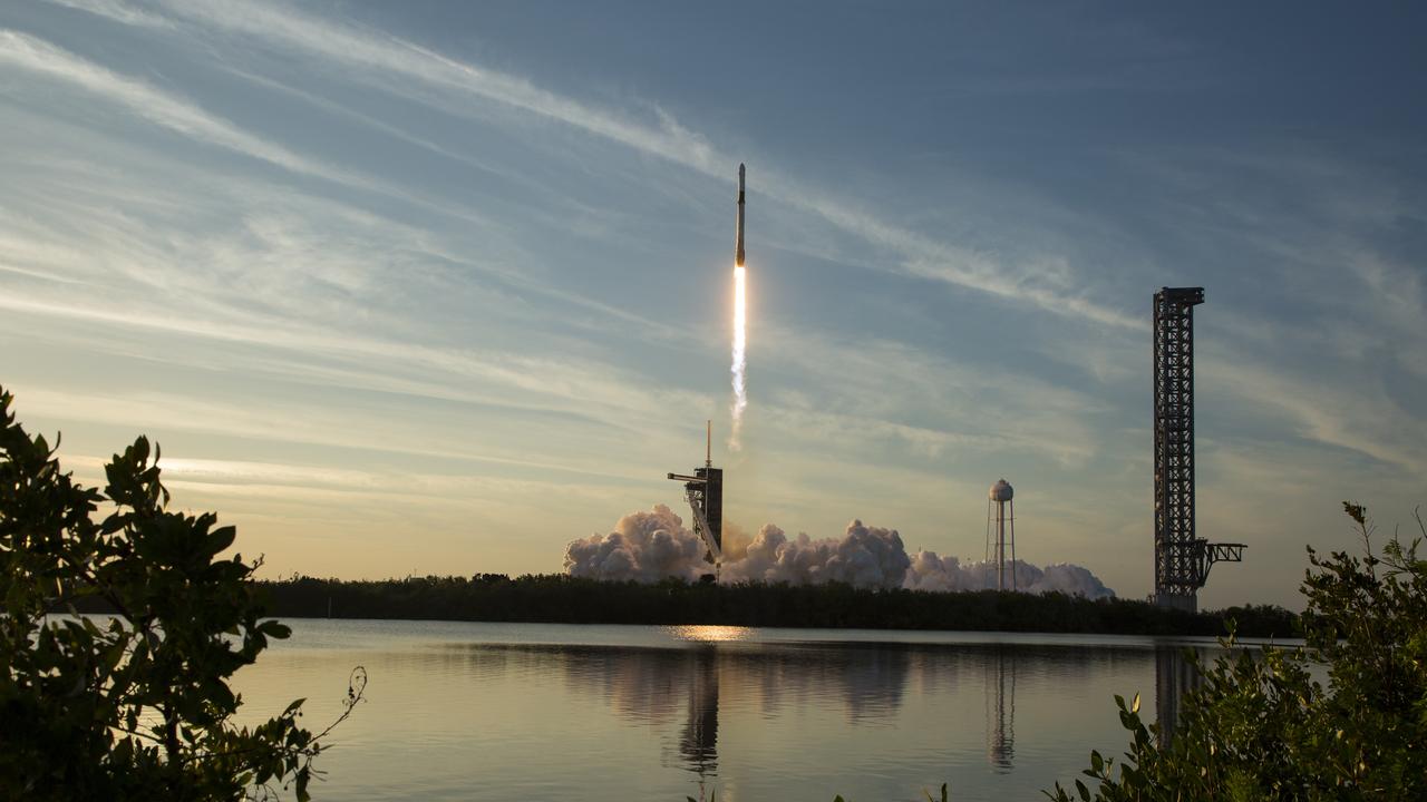 The SpaceX Falcon 9 rocket that carried Crew-10, who are relieving the stranded astronauts, left NASA's Kennedy Space Center on Friday. Picture: Aubrey Gemignani/NASA via Getty Images