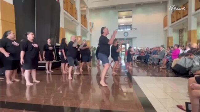 Maori Haka at Parliament House in Darwin