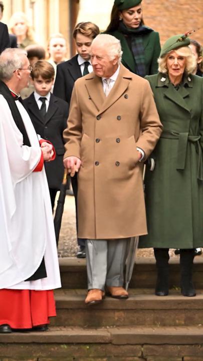 Royals out and about for Christmas service at Sandringham