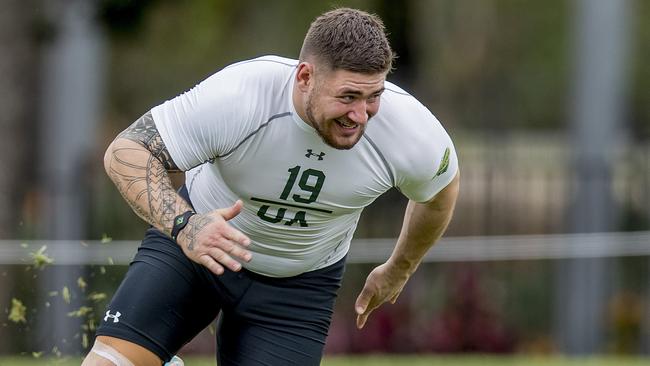 Addison Demetriou at the NFL International Combine on the Gold Coast. Picture: Jerad Williams