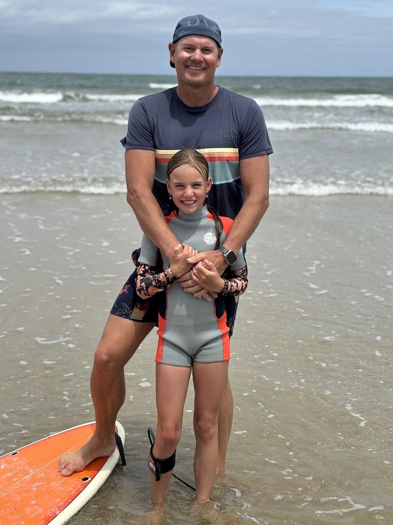 Ruby’s dad Cam, pictured with his young investor, helped set up a trust that is designed to allow her to make other investments over time. Picture: supplied