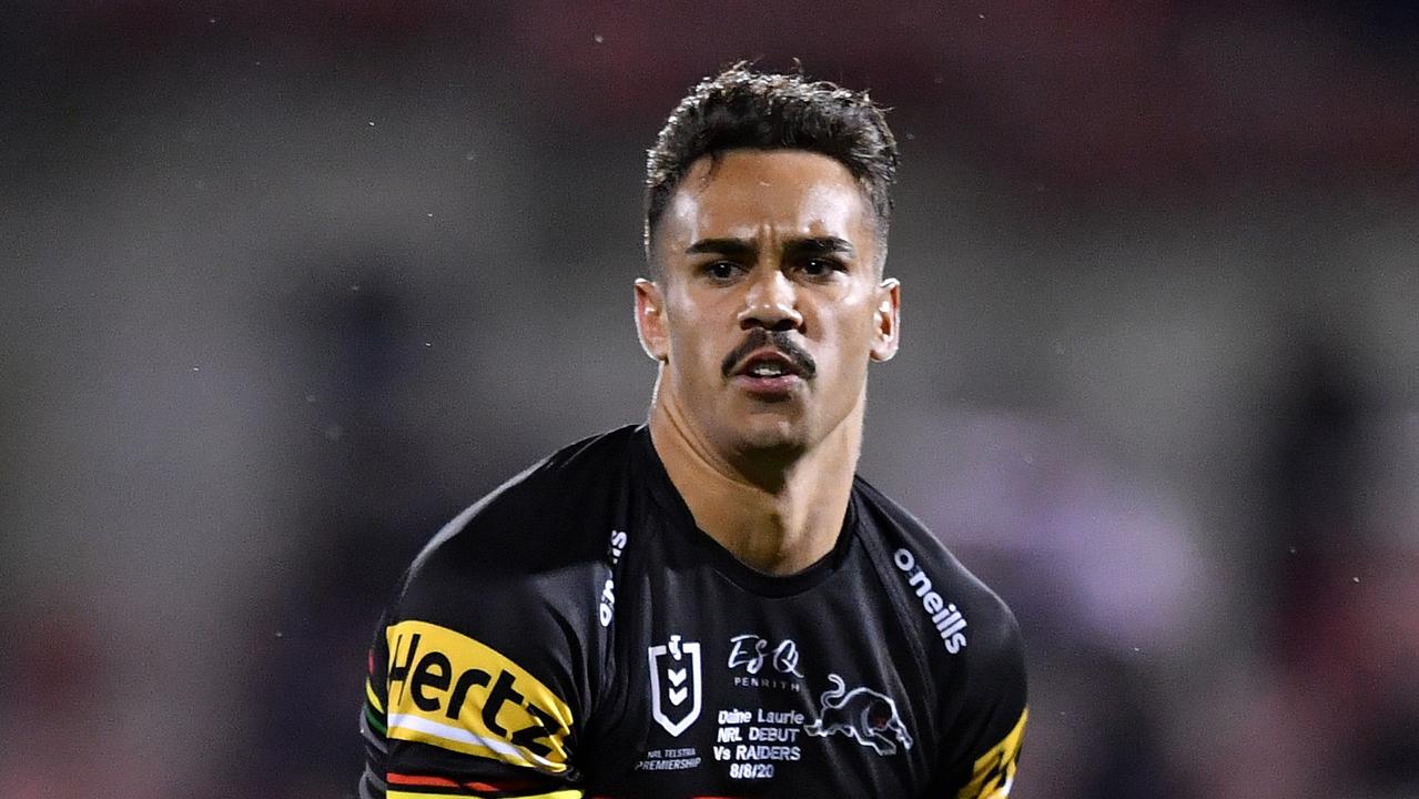 Daine Laurie will line up at five-eighth in the Wests Tigers’ trial. NRLPhotos/Gregg Porteous