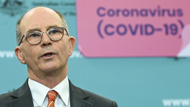 Australia’s Deputy Chief Medical Officer Paul Kelly says the NT is in an ‘enviable position’ in the fight against coronavirus compared with the rest of the country, after recording no new cases in two and a half weeks. Picture: AAP Image/Lukas Coch