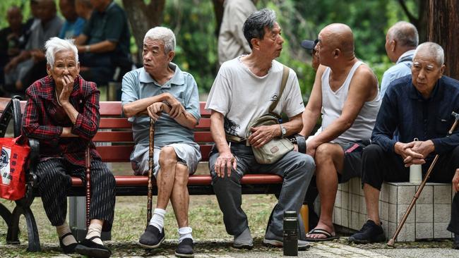 China has one of the lowest retirement ages in the world but with life expectancy projected to exceed 80 by 2050, the government has decided to act. Picture: AFP/Getty Images