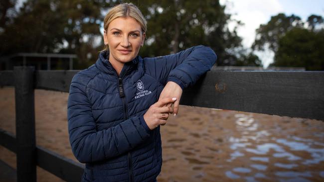 Jamie Kah says ‘time just disappeared’ after the Flemington fall. Picture: Mark Stewart