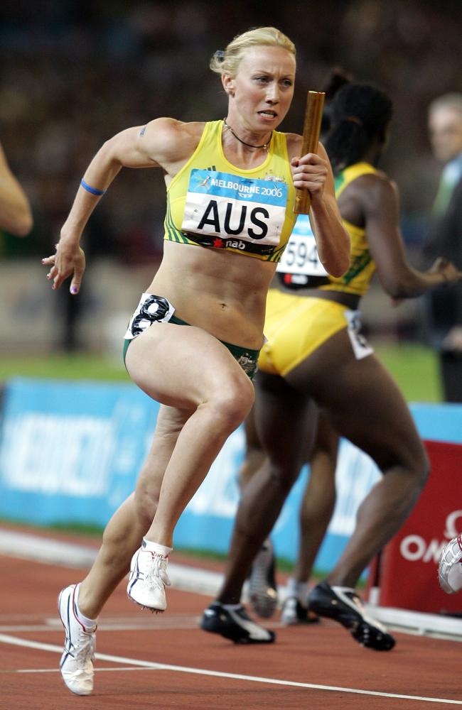 Tamsyn Lewis competing at the Melbourne Commonwealth Games in 2006.