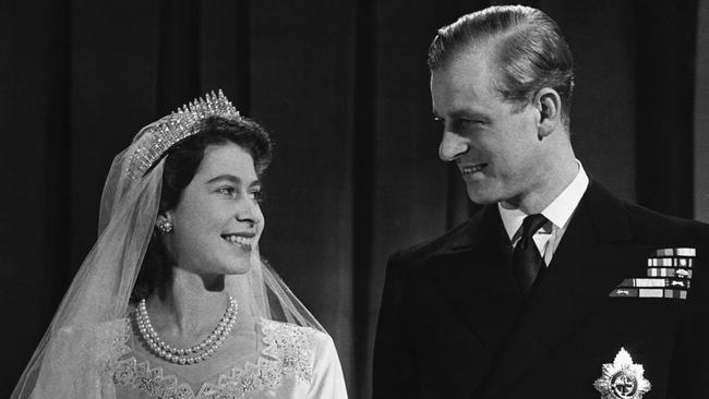 Princess Elizabeth, later Queen Elizabeth II with her husband Phillip, Duke of Edinburgh, after their marriage, 1947.