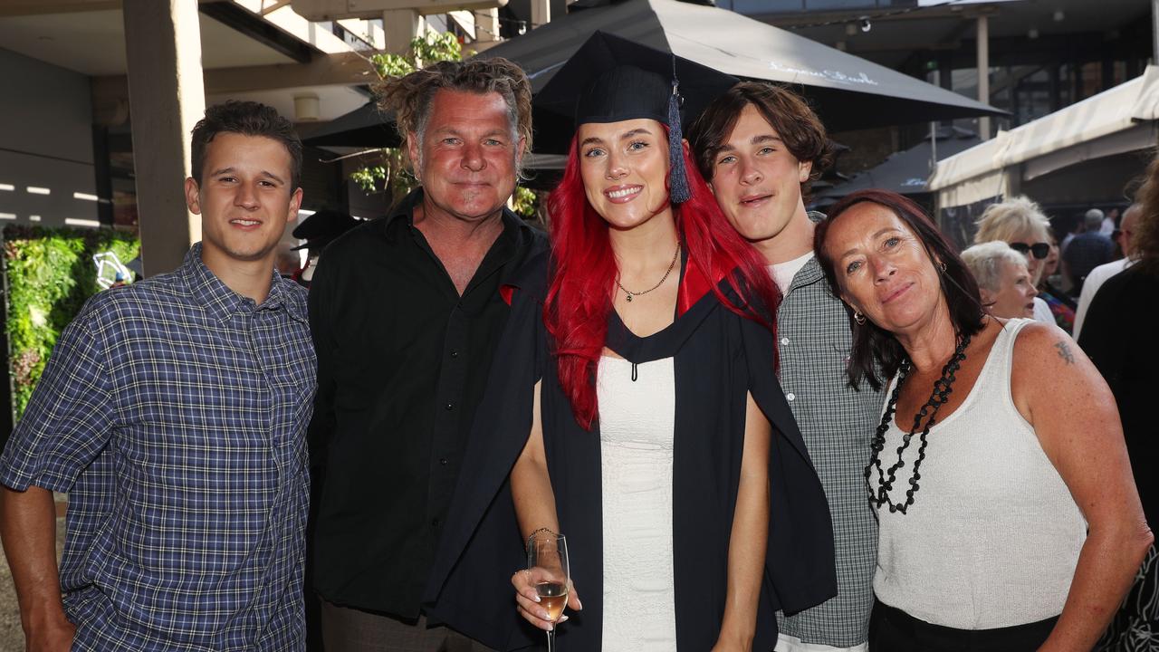 Frank Hagigeorgiou, John Hamilton, Georgie Hamilton, Charlie Hamilton and Cath George. Picture: Alan Barber