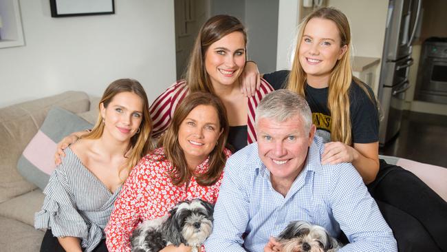 Frawley’s family – wife Anita and daughters Danielle, Chelsea and Keeley have vowed to continue his work in the mental health space. Picture: Mark Stewart