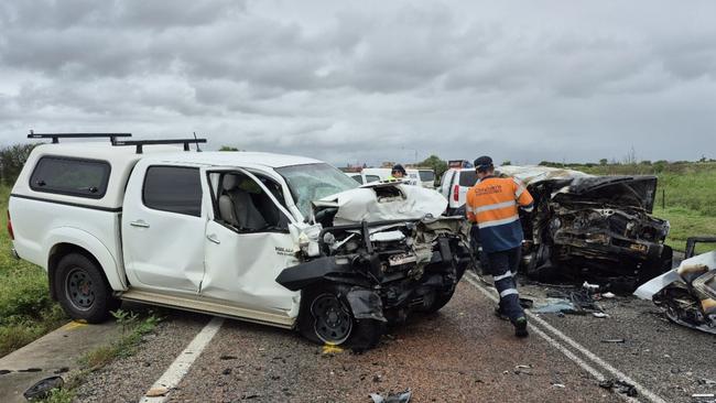 The Bruce Hwy North of Mackay was closed for up to six hours after a Bowen man died at the scene of a horror car crash north of Mackay