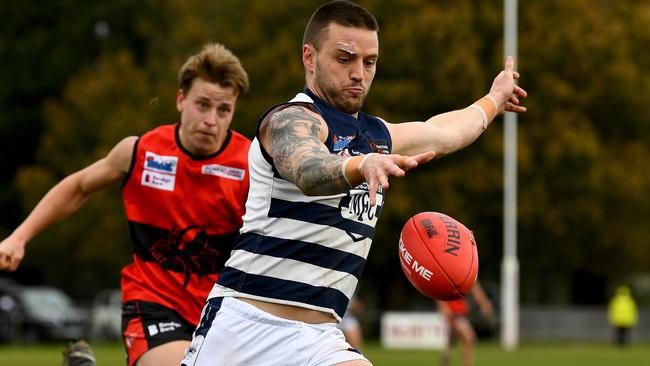 Jason Cooke in action for Macedon. Picture: Josh Chadwick