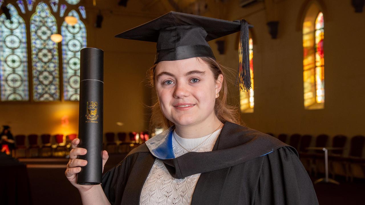 Donna Saunders graduates with a Bachelor in Nursing. UniSQ graduation ceremony at Empire Theatre, Tuesday June 27, 2023.