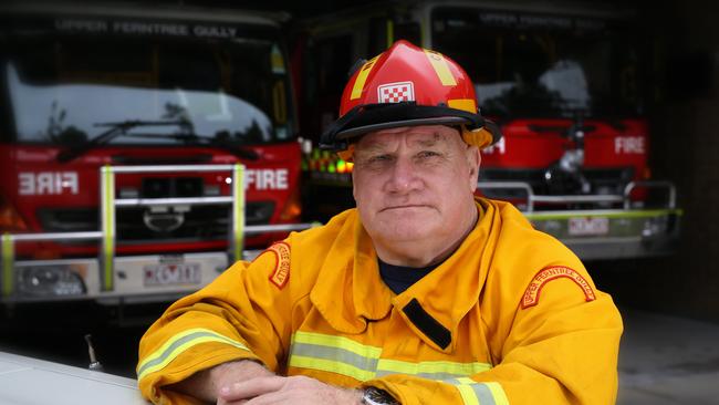 Upper Ferntree Gully CFA captain Peter Smith is warning people not to be complacent this bushfire season. Picture: Stuart Milligan