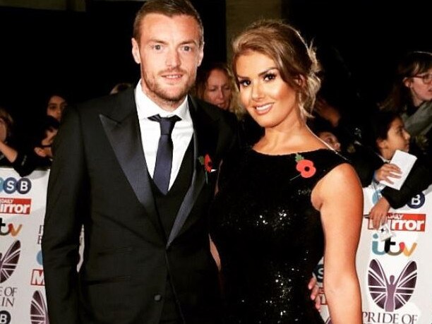 Jamie Vardy and his wife Rebekah.