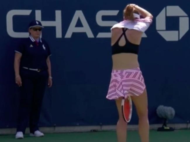 Alize Cornet caused a stir.