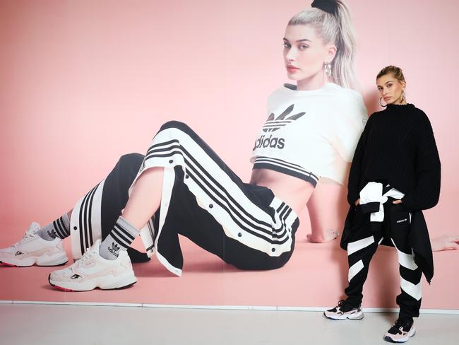 The future Mrs Justin Bieber is a fan of the ‘dad’ shoe. Picture: Getty Images for adidas