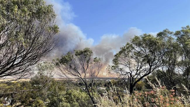 A hospital has ben evacuated as fires threaten a township in regional WA. Picture: Facebook