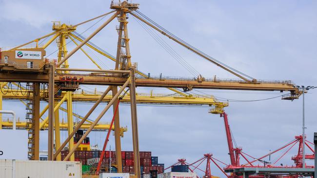 DP World’s Port Botany container port, in Sydney. Picture: Justin Lloyd.