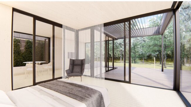 Artists impression of the interior of proposed tourist accommodation pods at Beresford Estate. Picture: Supplied