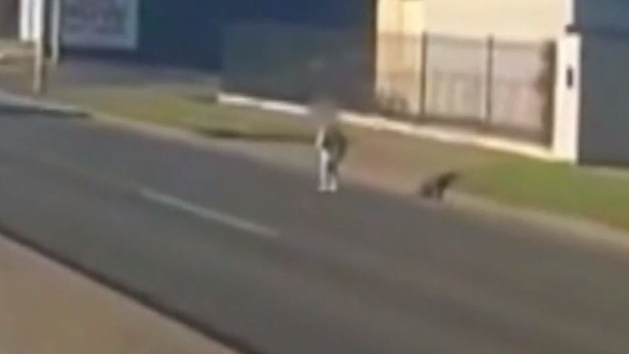 Mr Owens swerved onto the wrong side of the road and into oncoming traffic to shield the little boy. Picture: 9 News