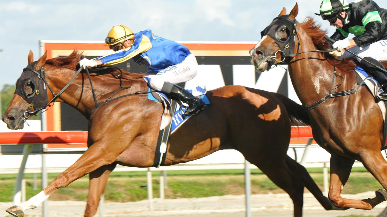 Casual Choice beats Sir Moments to win the Gold Coast Stakes Photo: Grant Peters, Trackside Photography