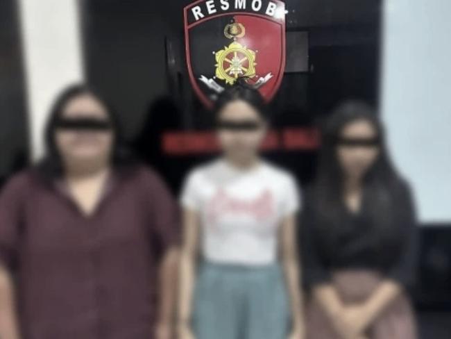 Arrested Flame Spa workers in Bali. Picture: Bali Police