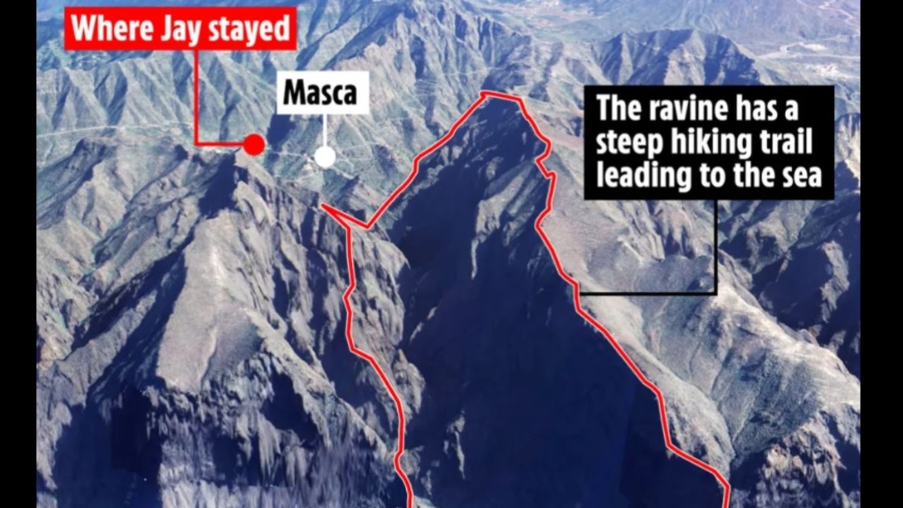 The ravine where search workers are focusing on. Picture: The Sun