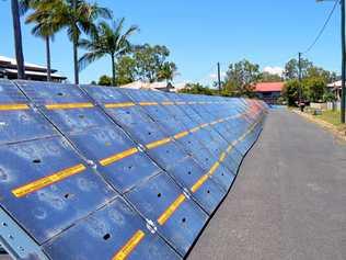 EXERCISE: A temporary flood barrier will be trialled in North Rockhampton this week. Picture: Contributed