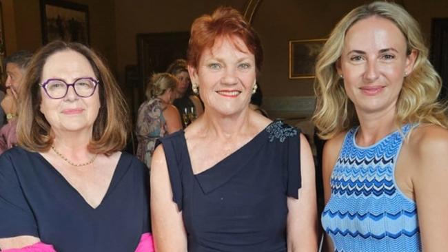 Jennifer Game, One Nation leader Senator Pauline Hanson and Upper House MP Sarah Game. Picture: Facebook