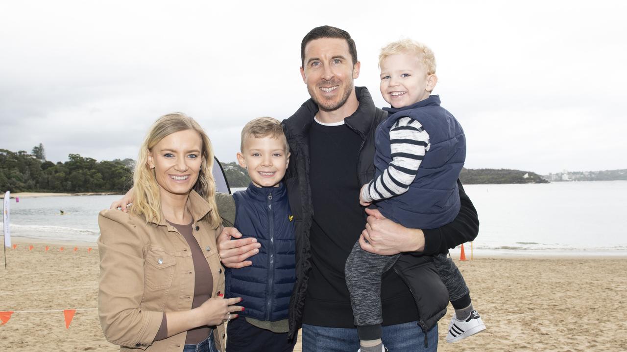 Danielle , Matt, Jacob, 6, and Joshua, 2, Weston attended in support of the Children’s Cancer Institute. Picture: NCA Newswire/ Monique Harmer