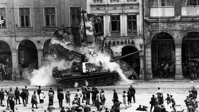 Many Czechs have bitter memories of the invasion by Warsaw Pact forces in August 1968, ordered by the Kremlin to crush attempts to introduce reforms. Picture: Alamy