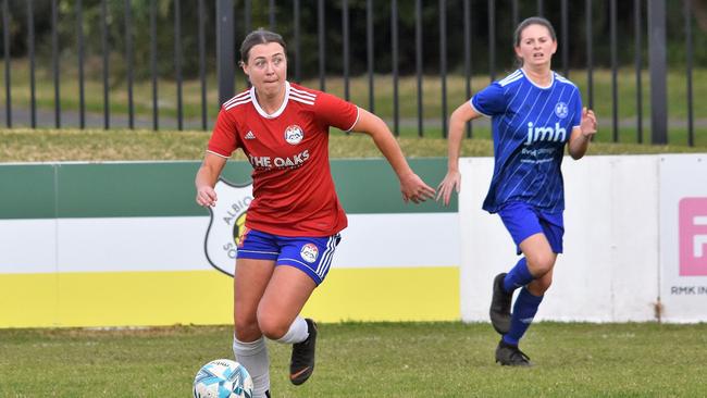 Albion Park White Eagles taking on Bulli FC in 2022. Photo: Kiah Hufton | Soccer Shots Illawarra