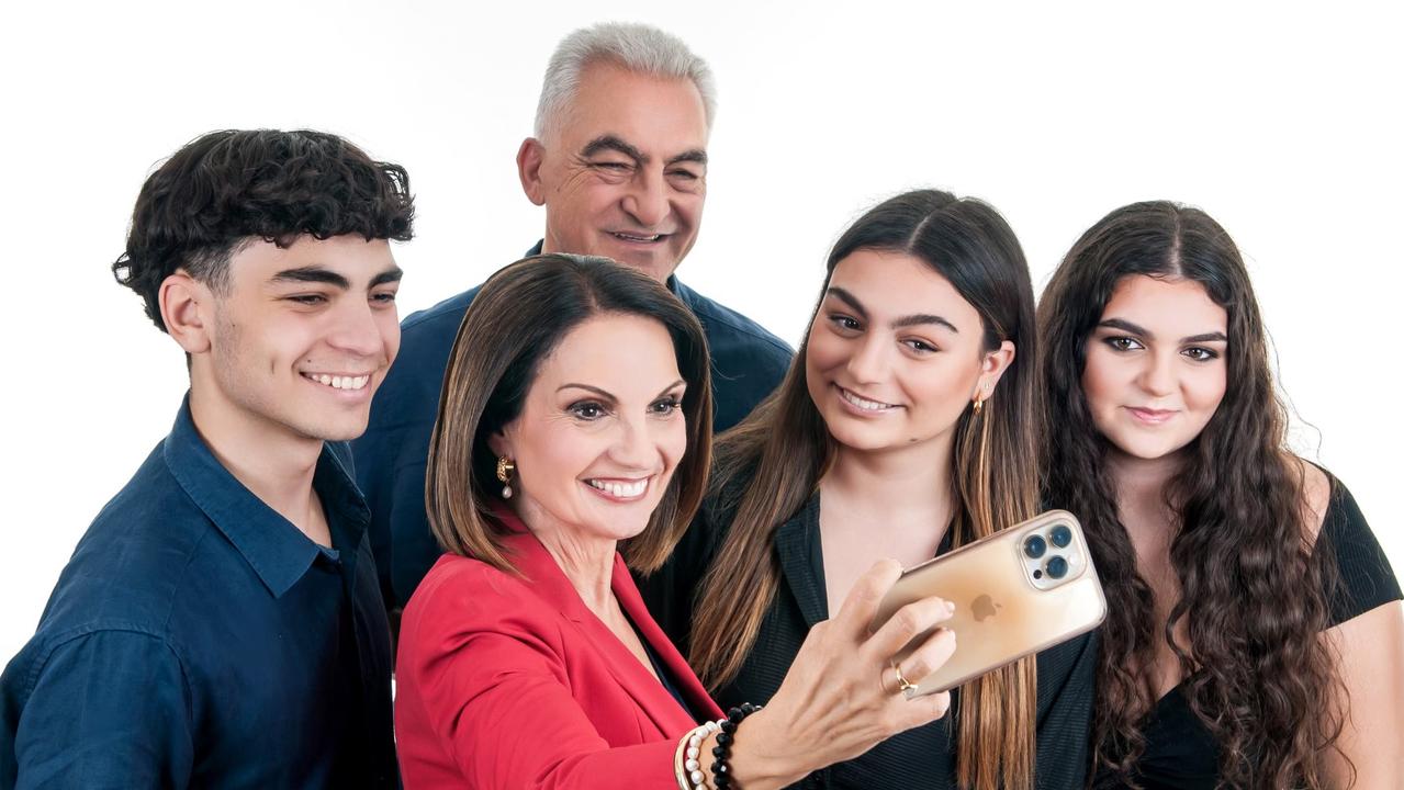 Sunshine Coast Mayor Rosanna Natoli with her husband, Division 4 Councillor Joe Natoli and her children, from left, Roman, Ruby and Mia.