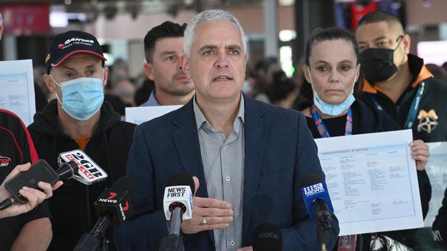 National TWU secretary Michael Kaine said the agreement was a step towards rights and protections for gig workers. Picture: NCA NewsWire / Jeremy Piper