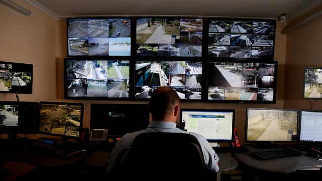 Cairns Regional Council City Safe CCTV operations centre.