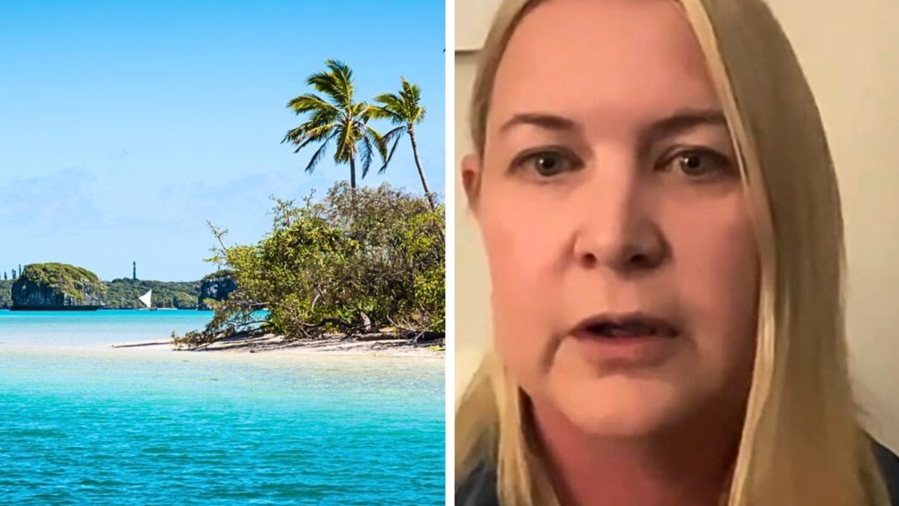 Aussie stranded on island breaks down