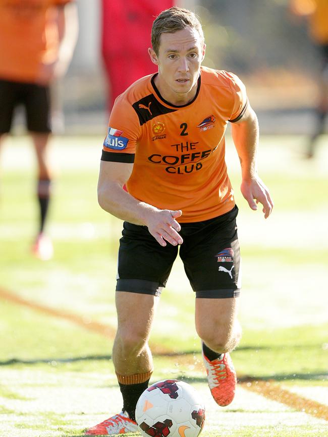 Matt Smith during his time with Brisbane Roar. Pic Jono Searle.