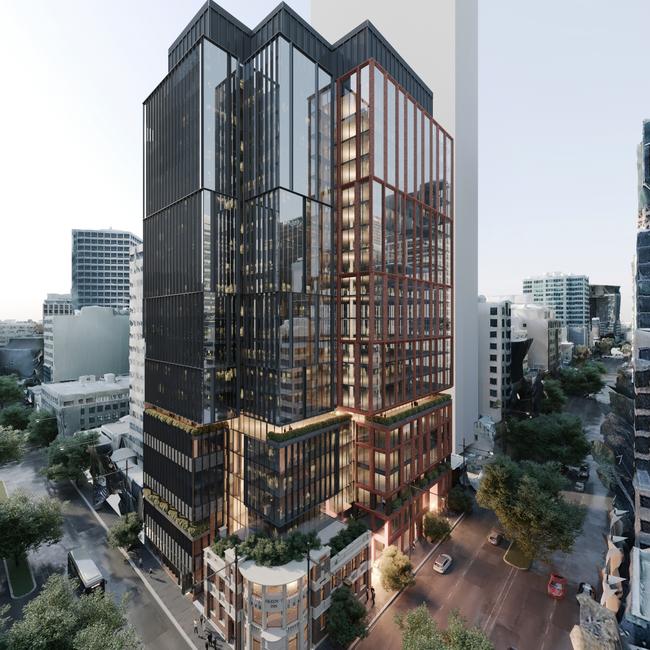 What the building at 572 Lonsdale Street, Melbourne is expected to look like when completed.