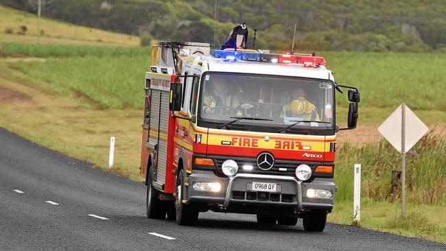 HOT WHEELS: Chinchilla crews were called out to a suspected house fire yesterday evening only to discover the blaze actually belonged to a decimated vehicle. Picture: Alistair Brightman