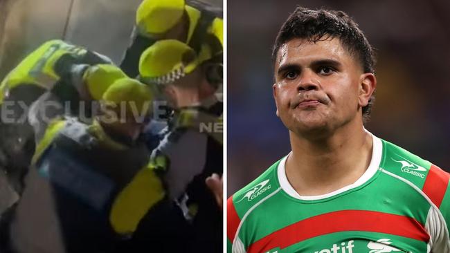 Latrell Mitchell has made a public statement. Photo: Channel 7.