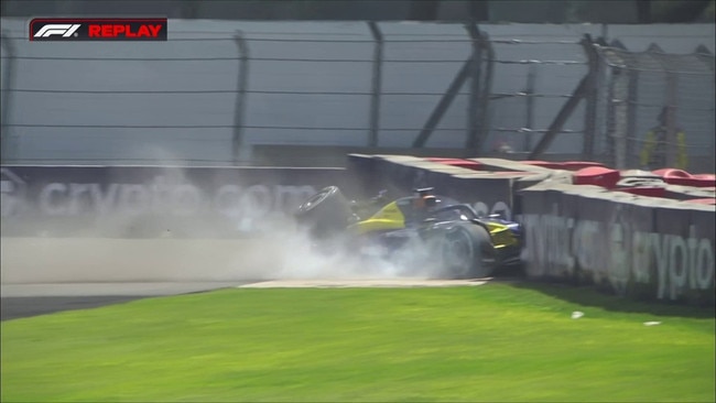 Williams' Alex Albon has crashed out at Turn 10.